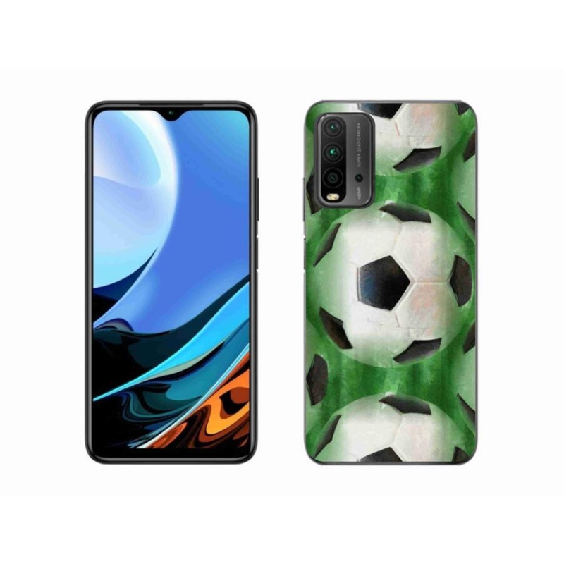 Gelový kryt mmCase na mobil Xiaomi Redmi 9T - fotbalový míč