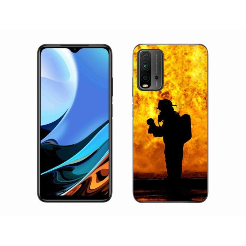 Gelový kryt mmCase na mobil Xiaomi Redmi 9T - hasič