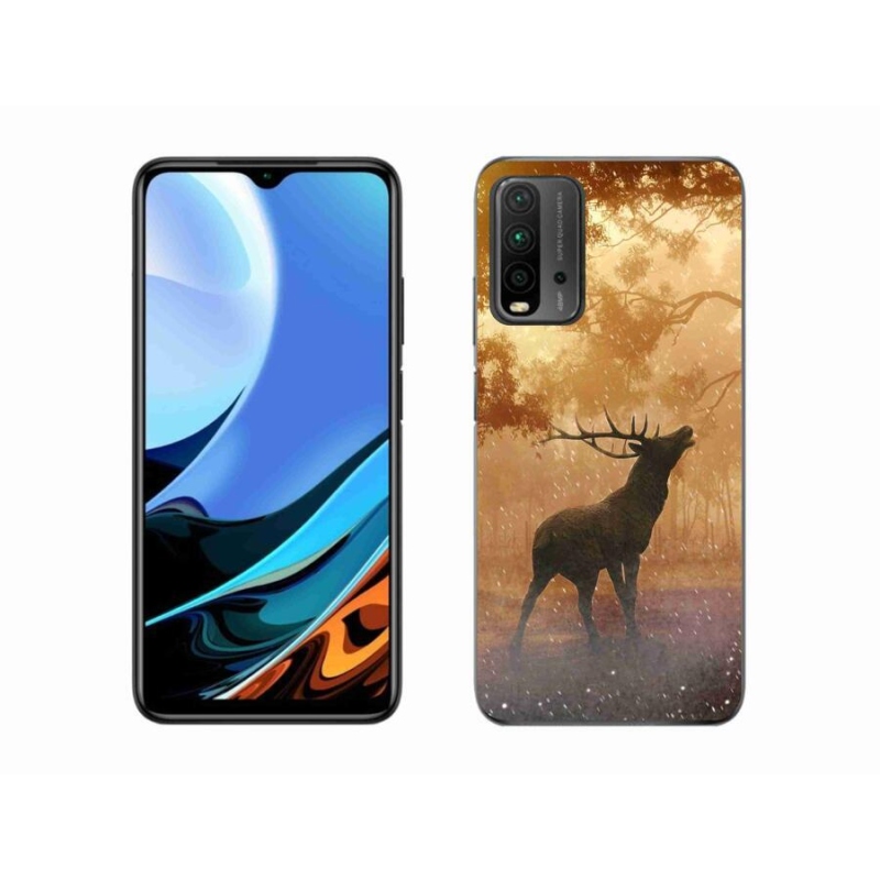 Gelový kryt mmCase na mobil Xiaomi Redmi 9T - jelen v říji