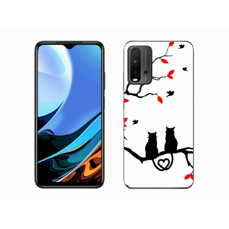 Gelový kryt mmCase na mobil Xiaomi Redmi 9T - kočičí láska