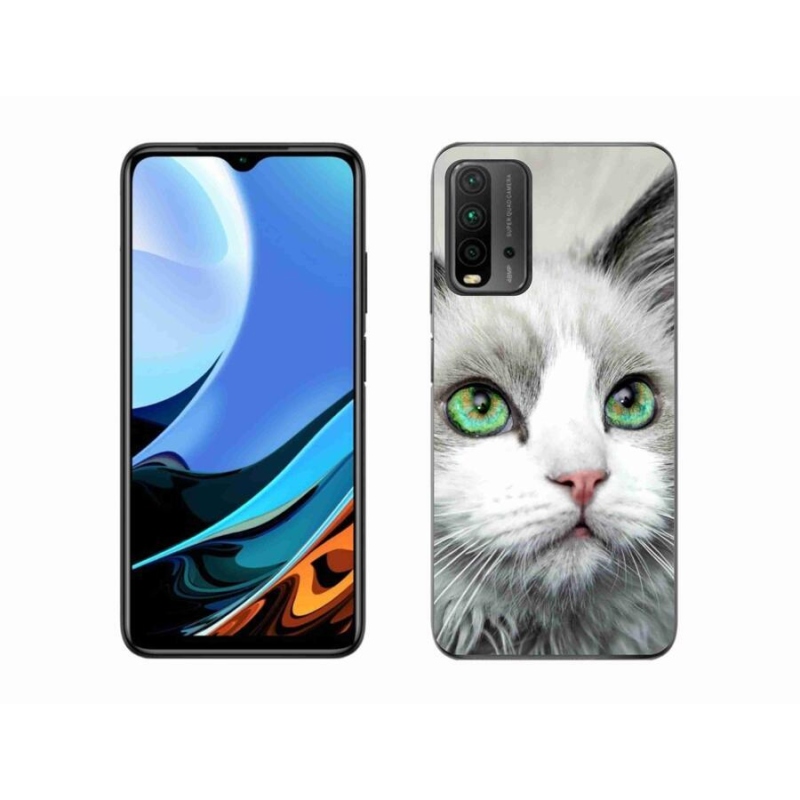 Gelový kryt mmCase na mobil Xiaomi Redmi 9T - kočičí pohled