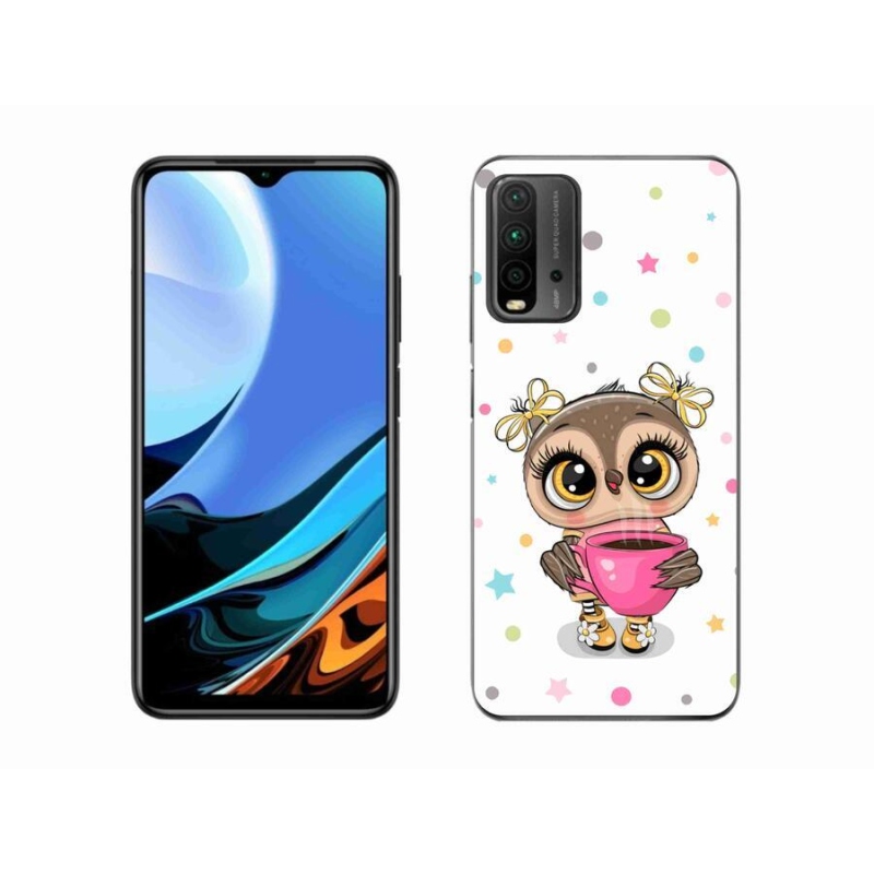 Gelový kryt mmCase na mobil Xiaomi Redmi 9T - kreslená sovička
