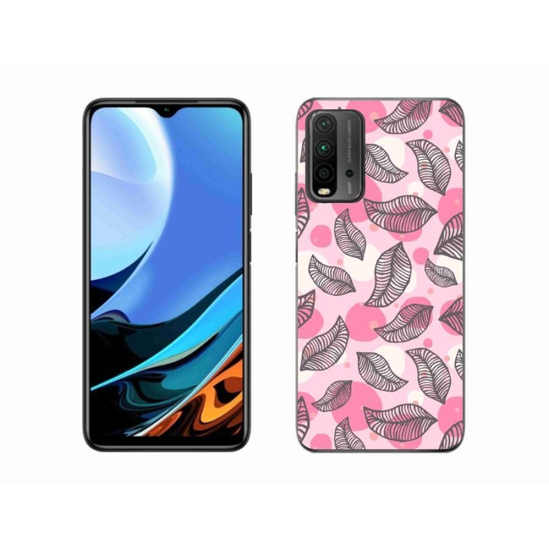 Gelový kryt mmCase na mobil Xiaomi Redmi 9T - kreslené padající listy