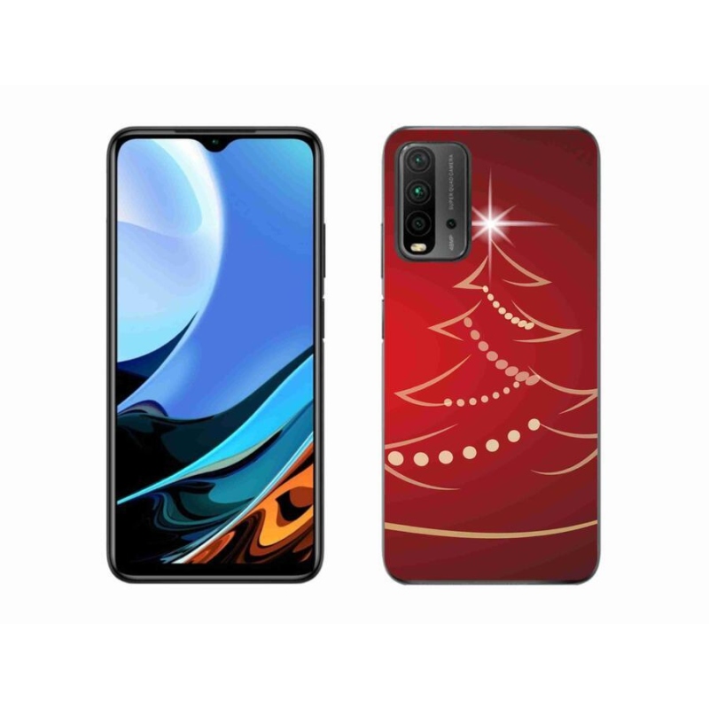 Gelový kryt mmCase na mobil Xiaomi Redmi 9T - kreslený vánoční stromek