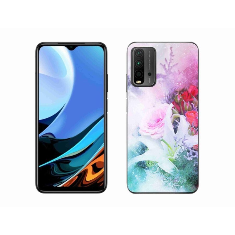 Gelový kryt mmCase na mobil Xiaomi Redmi 9T - květiny 4