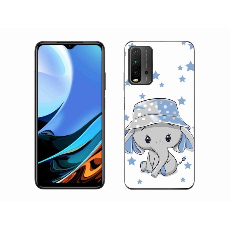 Gelový kryt mmCase na mobil Xiaomi Redmi 9T - modrý slon