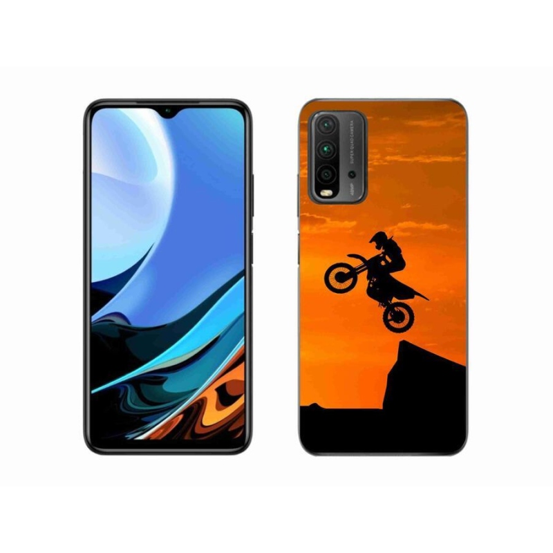 Gelový kryt mmCase na mobil Xiaomi Redmi 9T - motocross