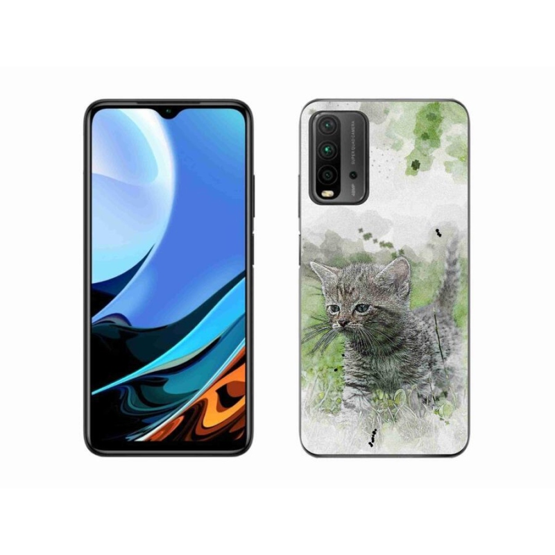 Gelový kryt mmCase na mobil Xiaomi Redmi 9T - roztomilé kotě 1