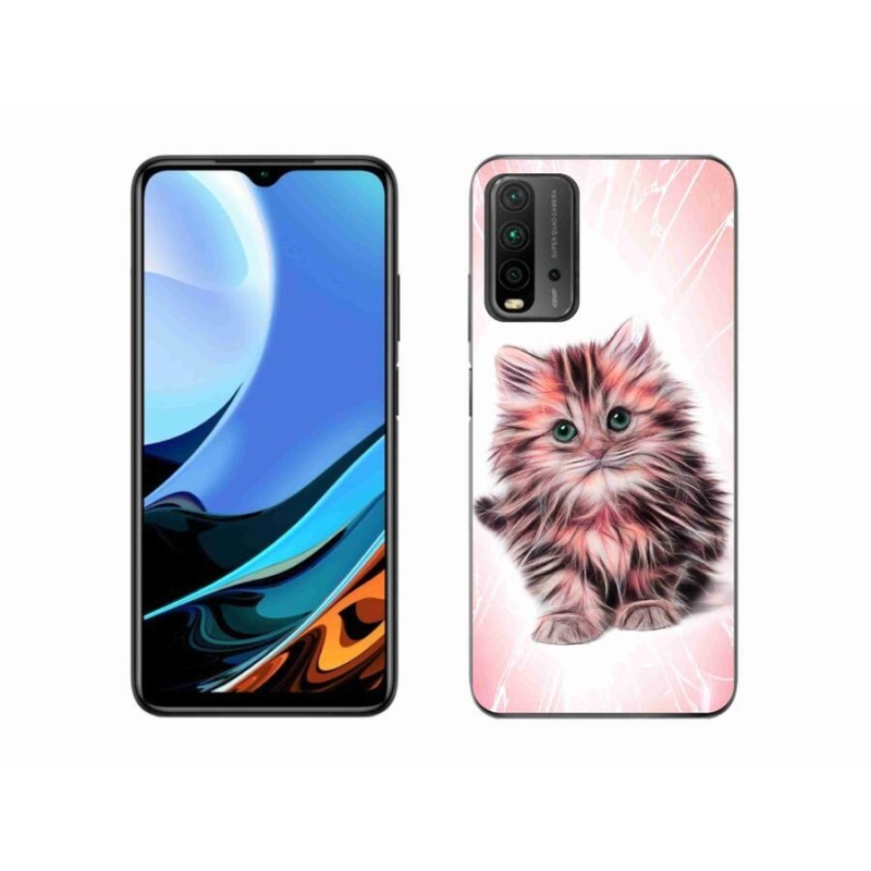 Gelový kryt mmCase na mobil Xiaomi Redmi 9T - roztomilé kotě