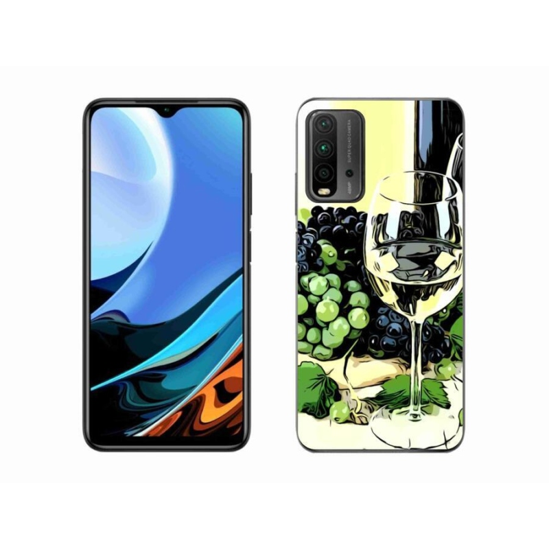 Gelový kryt mmCase na mobil Xiaomi Redmi 9T - sklenka vína