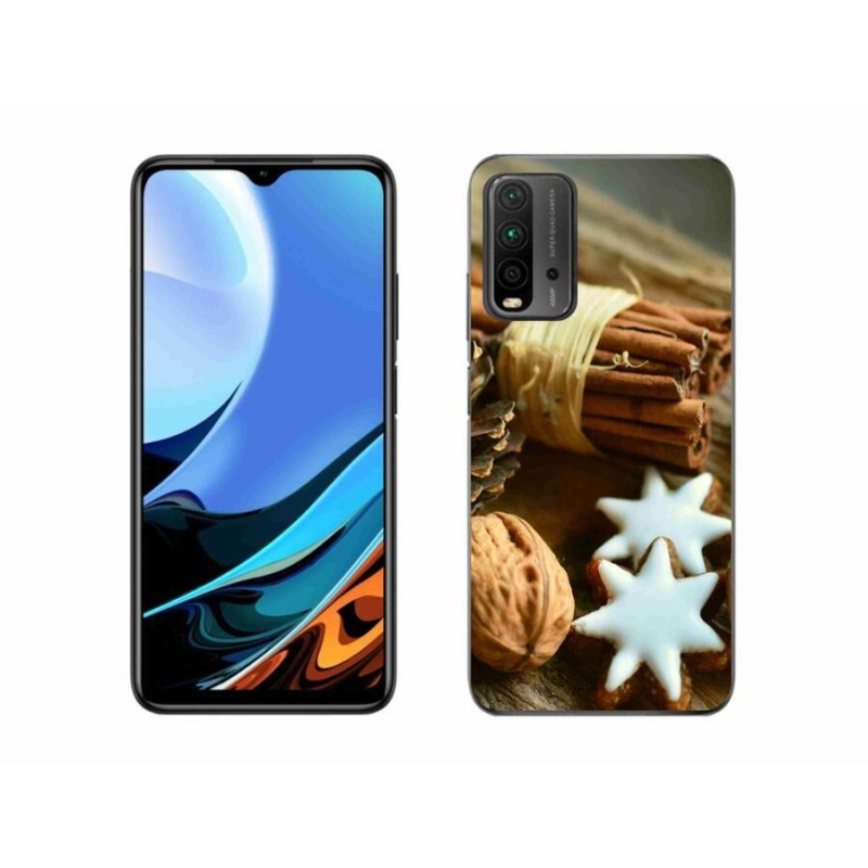 Gelový kryt mmCase na mobil Xiaomi Redmi 9T - skořice a perníčky