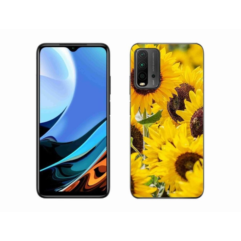 Gelový kryt mmCase na mobil Xiaomi Redmi 9T - slunečnice