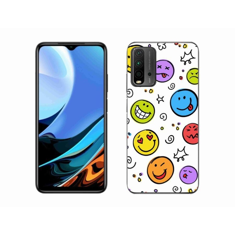 Gelový kryt mmCase na mobil Xiaomi Redmi 9T - smajlíci