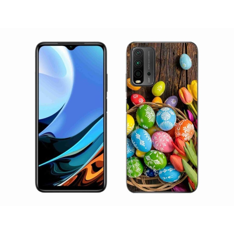 Gelový kryt mmCase na mobil Xiaomi Redmi 9T - velikonoční vajíčka