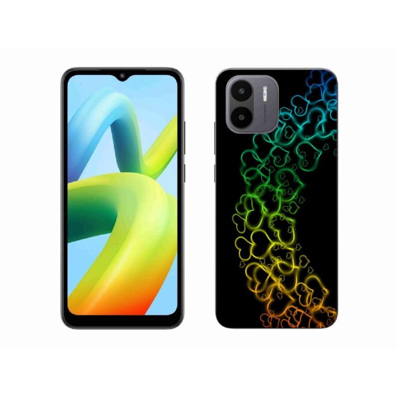 Gelový kryt mmCase na mobil Xiaomi Redmi A1/Redmi A2 - barevná srdíčka