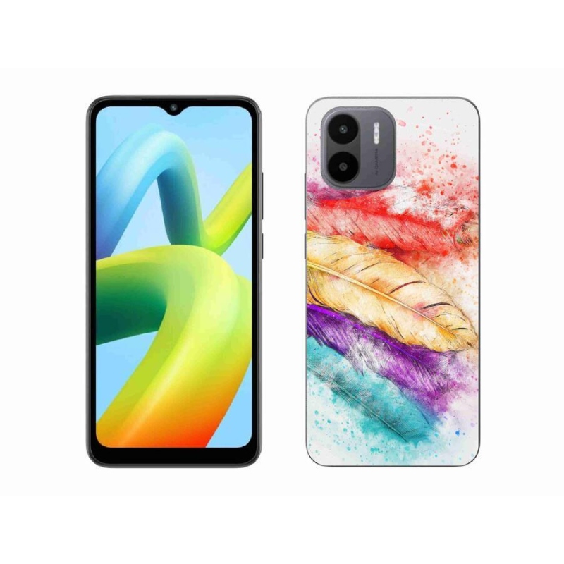 Gelový kryt mmCase na mobil Xiaomi Redmi A1/Redmi A2 - barevné peří