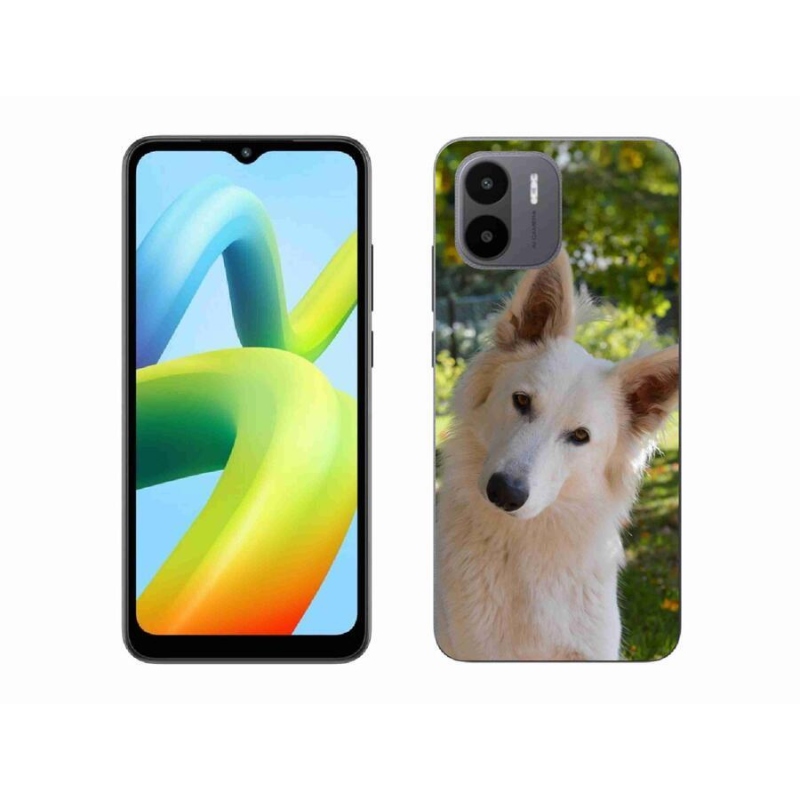 Gelový kryt mmCase na mobil Xiaomi Redmi A1/Redmi A2 - bílý švýcarský ovčák 1