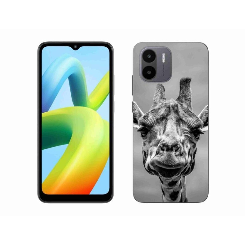 Gelový kryt mmCase na mobil Xiaomi Redmi A1/Redmi A2 - černobílá žirafa
