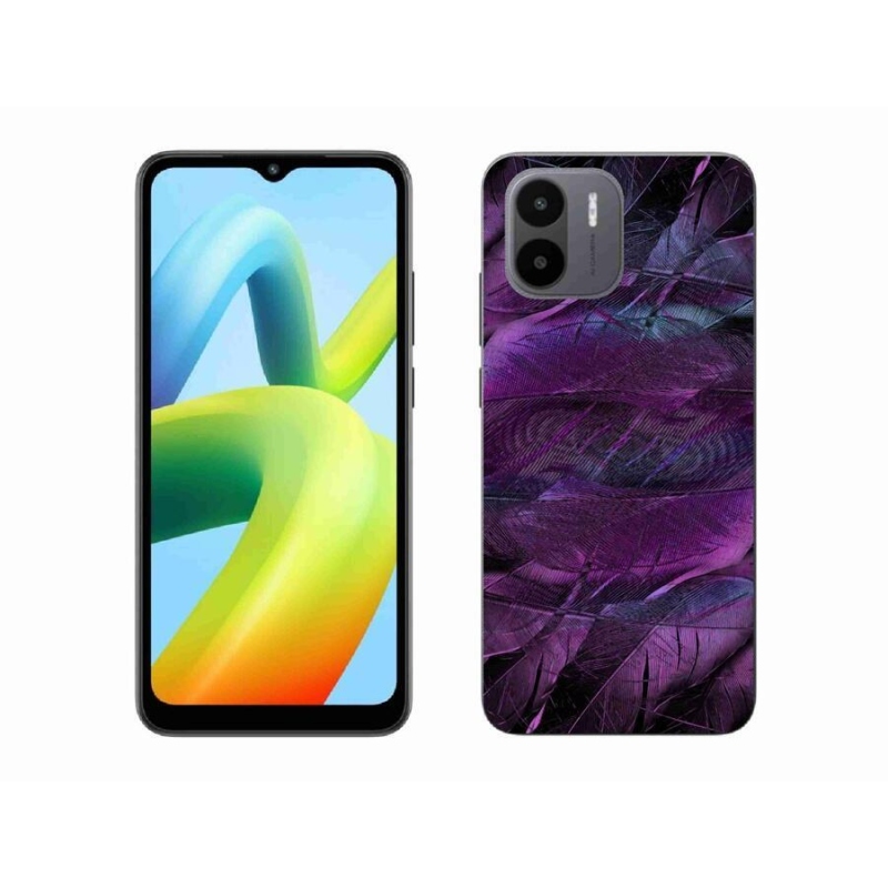 Gelový kryt mmCase na mobil Xiaomi Redmi A1/Redmi A2 - fialová pírka