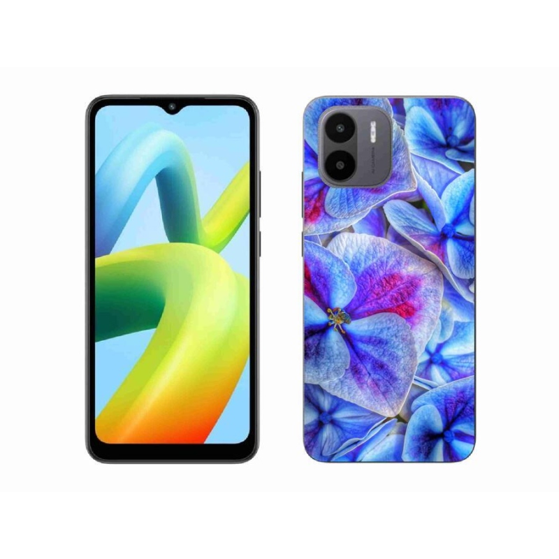 Gelový kryt mmCase na mobil Xiaomi Redmi A1/Redmi A2 - modré květy 1