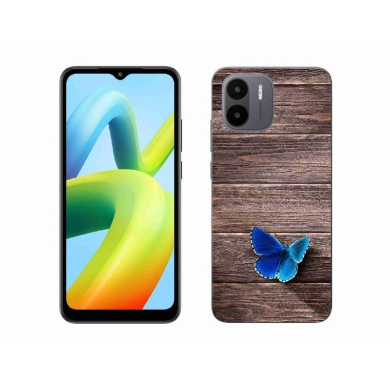 Gelový kryt mmCase na mobil Xiaomi Redmi A1/Redmi A2 - modrý motýl 1