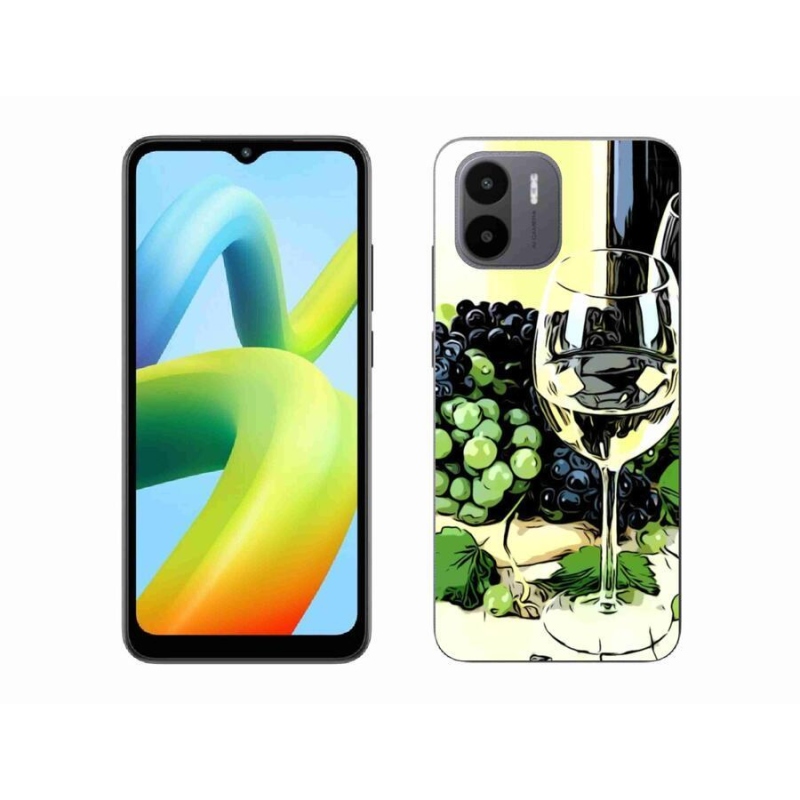 Gelový kryt mmCase na mobil Xiaomi Redmi A1/Redmi A2 - sklenka vína