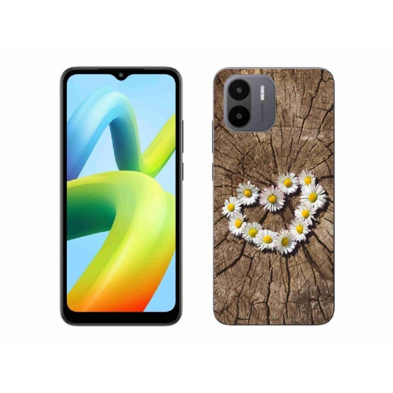 Gelový kryt mmCase na mobil Xiaomi Redmi A1/Redmi A2 - srdce z kopretin