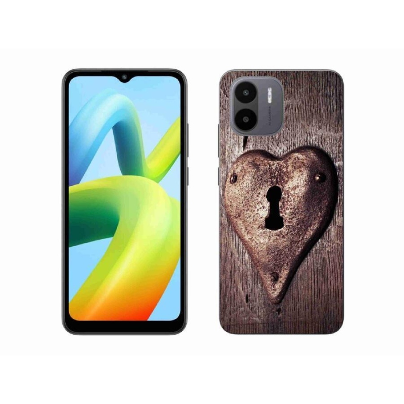 Gelový kryt mmCase na mobil Xiaomi Redmi A1/Redmi A2 - zámek ve tvaru srdce