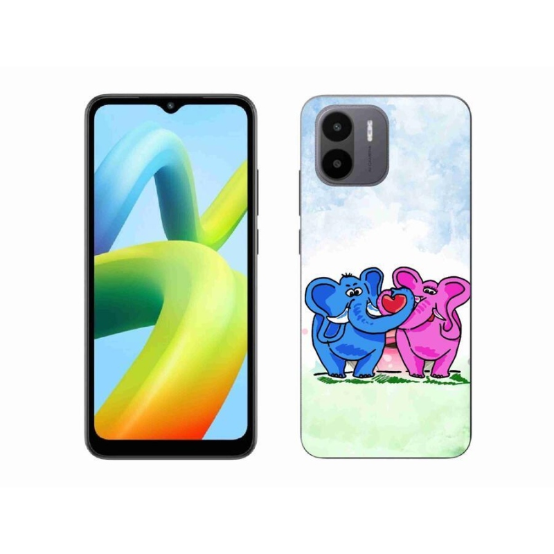 Gelový kryt mmCase na mobil Xiaomi Redmi A1/Redmi A2 - zamilovaní sloni