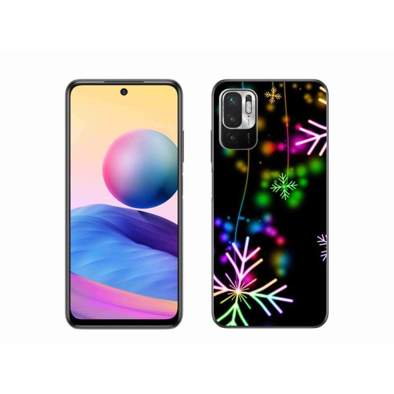 Gelový kryt mmCase na mobil Xiaomi Redmi Note 10 5G - barevné vločky