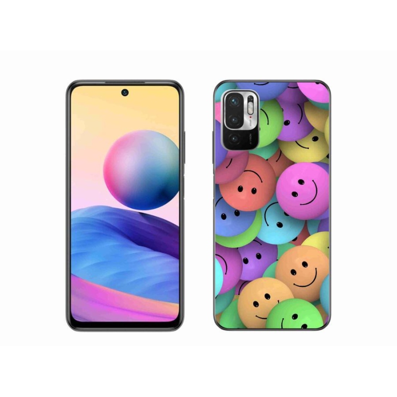 Gelový kryt mmCase na mobil Xiaomi Redmi Note 10 5G - barevní smajlíci