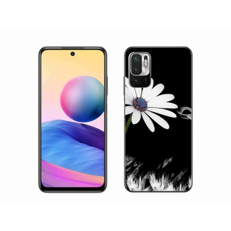 Gelový kryt mmCase na mobil Xiaomi Redmi Note 10 5G - bílá květina