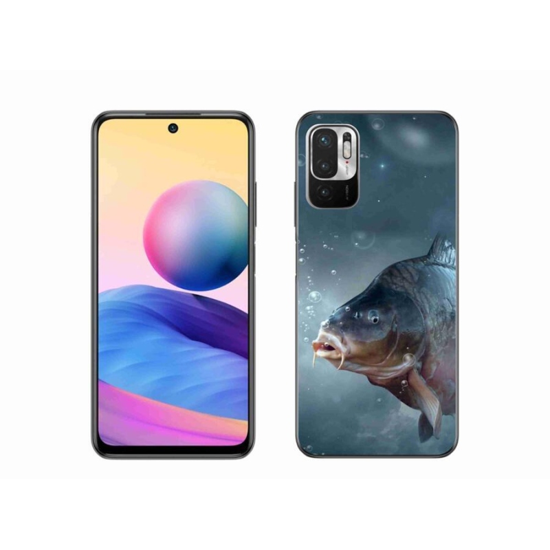 Gelový kryt mmCase na mobil Xiaomi Redmi Note 10 5G - kapr a bublinky
