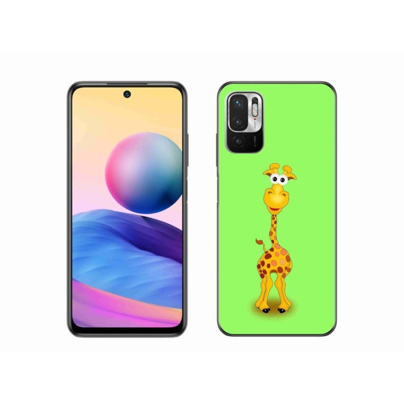 Gelový kryt mmCase na mobil Xiaomi Redmi Note 10 5G - kreslená žirafa