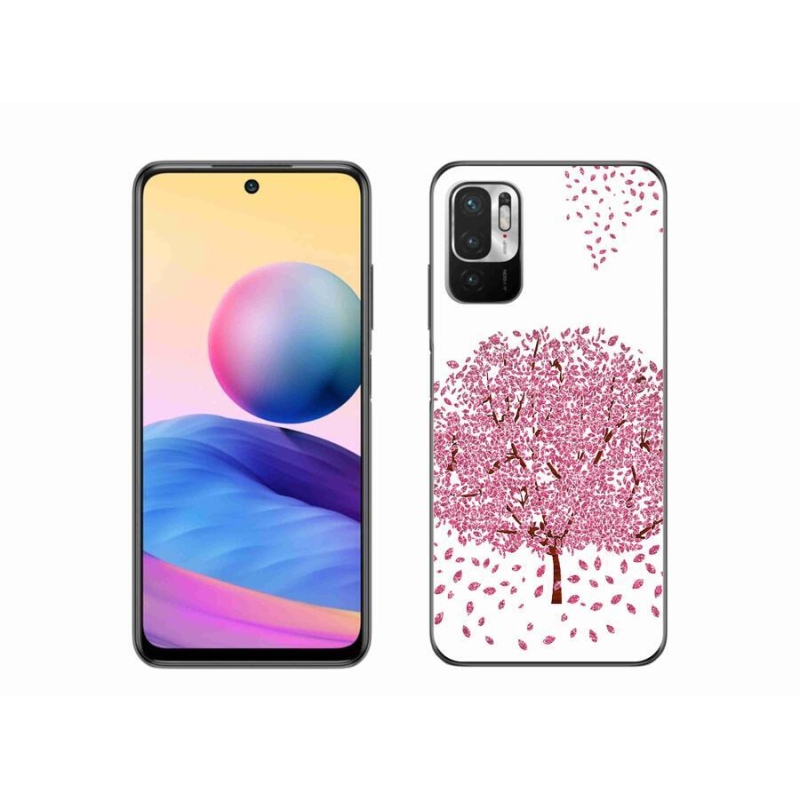 Gelový kryt mmCase na mobil Xiaomi Redmi Note 10 5G - kreslený strom s listy