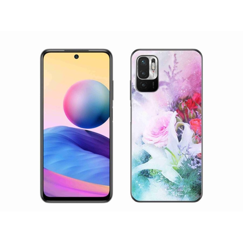 Gelový kryt mmCase na mobil Xiaomi Redmi Note 10 5G - květiny 4