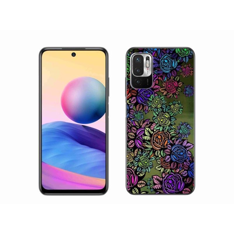 Gelový kryt mmCase na mobil Xiaomi Redmi Note 10 5G - květiny 6