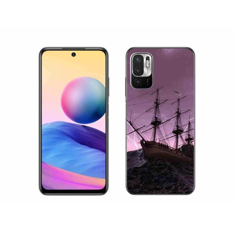 Gelový kryt mmCase na mobil Xiaomi Redmi Note 10 5G - loď v bouři