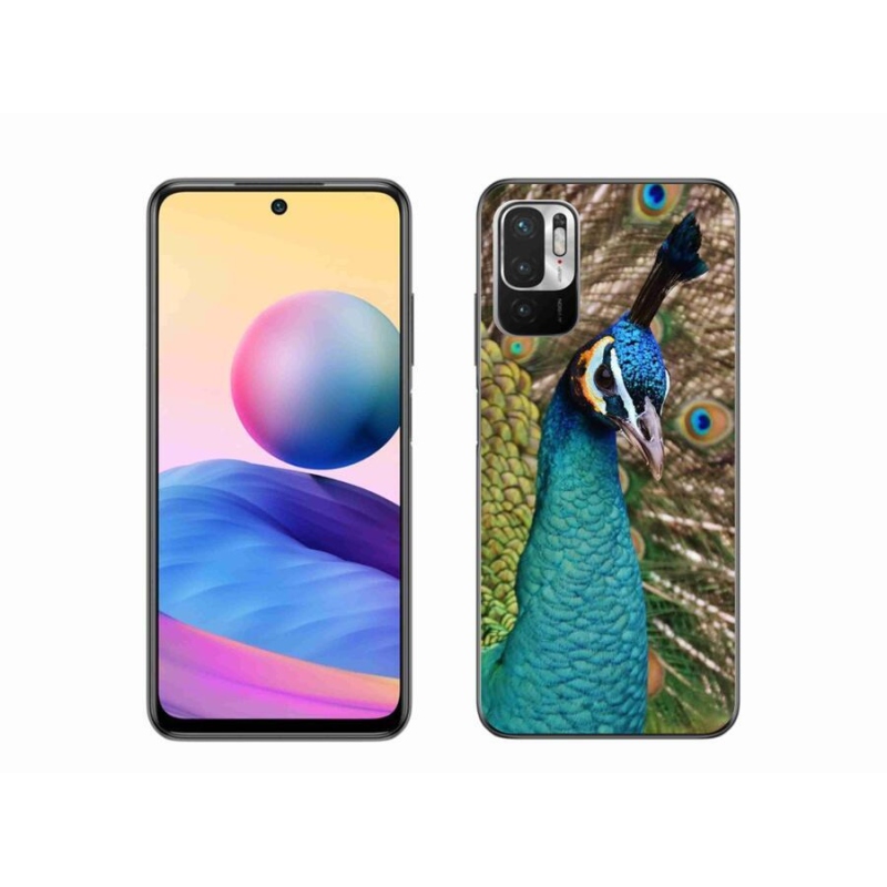 Gelový kryt mmCase na mobil Xiaomi Redmi Note 10 5G - páv