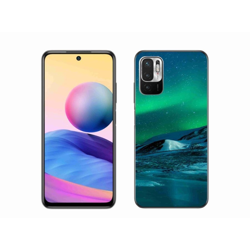 Gelový kryt mmCase na mobil Xiaomi Redmi Note 10 5G - polární záře