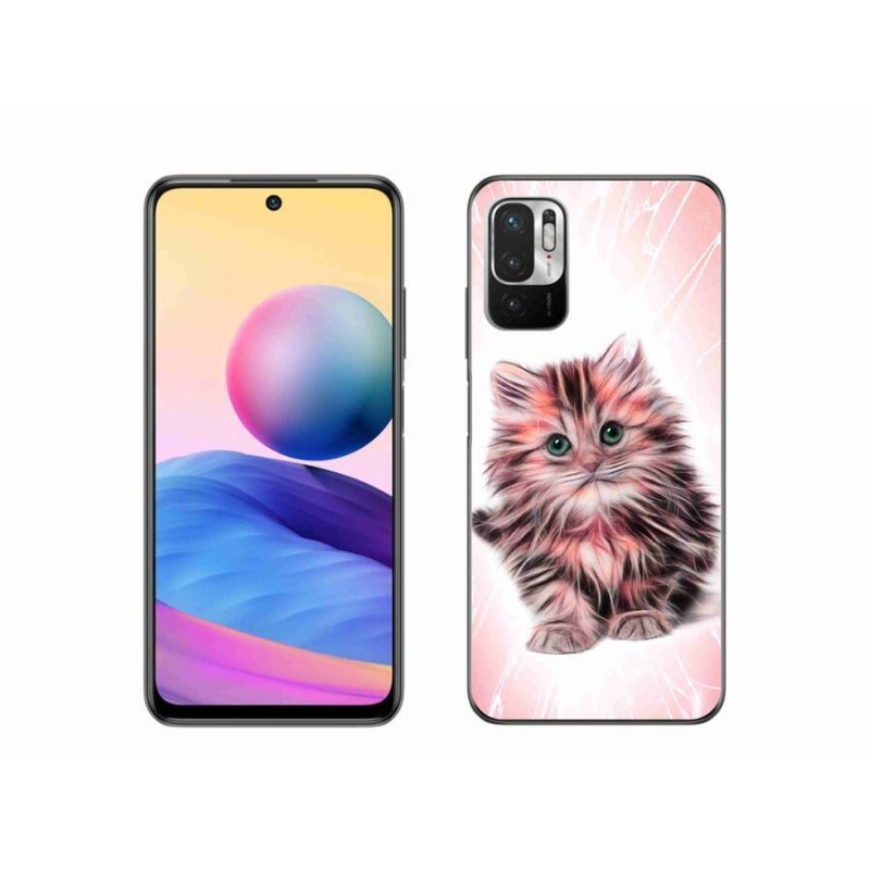 Gelový kryt mmCase na mobil Xiaomi Redmi Note 10 5G - roztomilé kotě