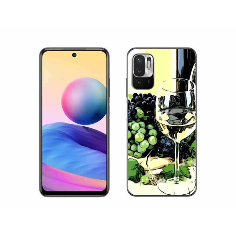 Gelový kryt mmCase na mobil Xiaomi Redmi Note 10 5G - sklenka vína
