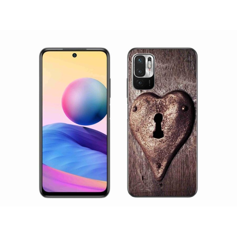 Gelový kryt mmCase na mobil Xiaomi Redmi Note 10 5G - zámek ve tvaru srdce