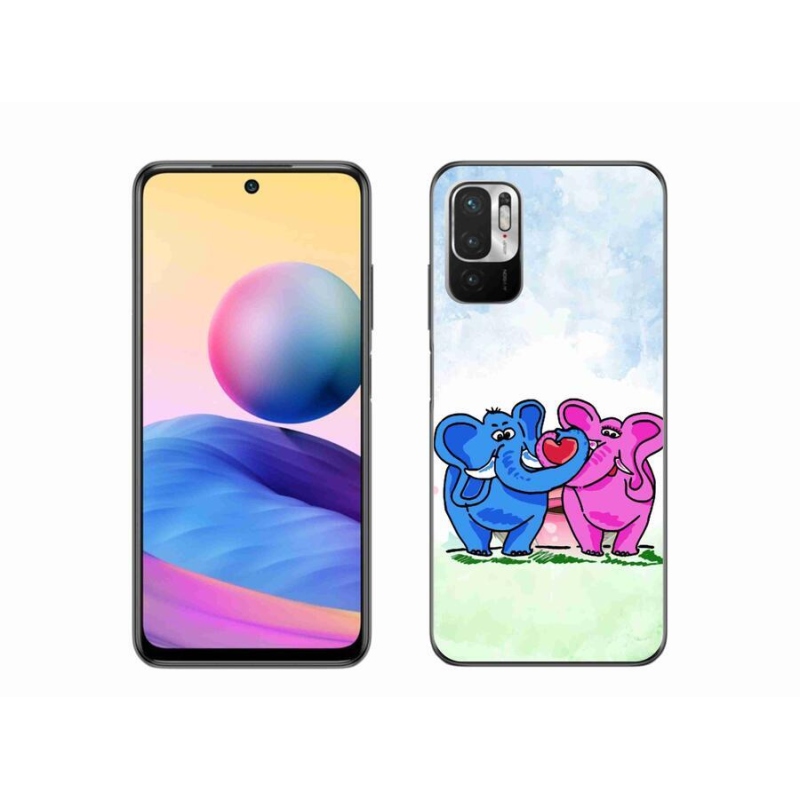 Gelový kryt mmCase na mobil Xiaomi Redmi Note 10 5G - zamilovaní sloni