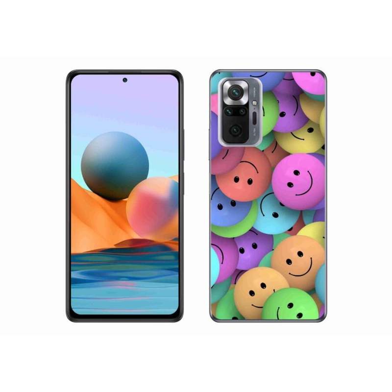 Gelový kryt mmCase na mobil Xiaomi Redmi Note 10 Pro - barevní smajlíci