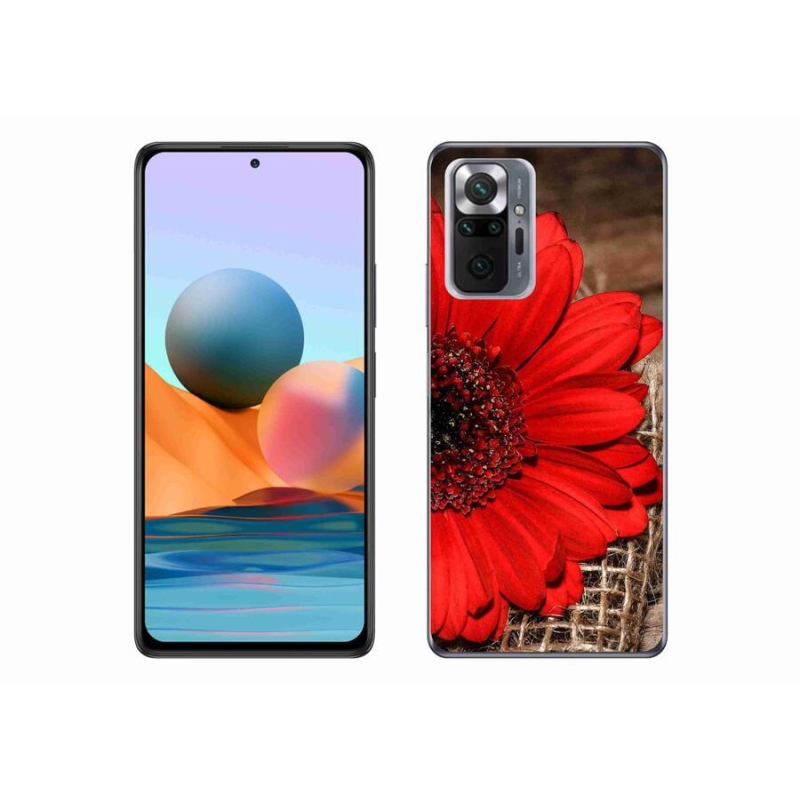 Gelový kryt mmCase na mobil Xiaomi Redmi Note 10 Pro - gerbera