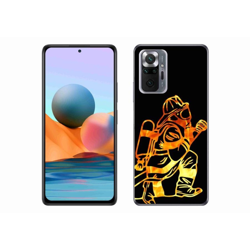 Gelový kryt mmCase na mobil Xiaomi Redmi Note 10 Pro - hasič 1