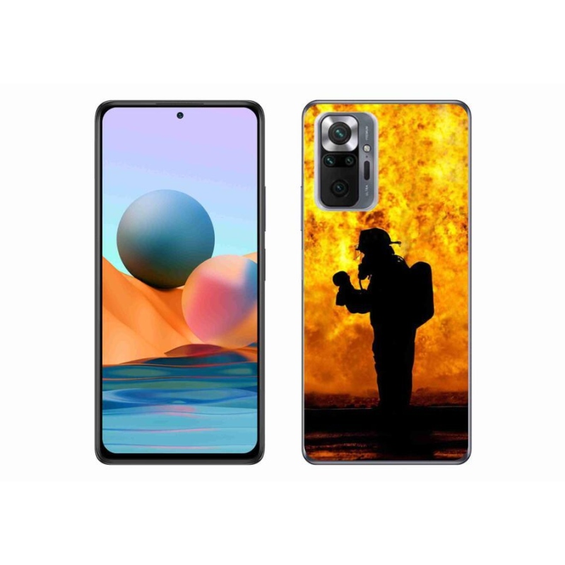 Gelový kryt mmCase na mobil Xiaomi Redmi Note 10 Pro - hasič