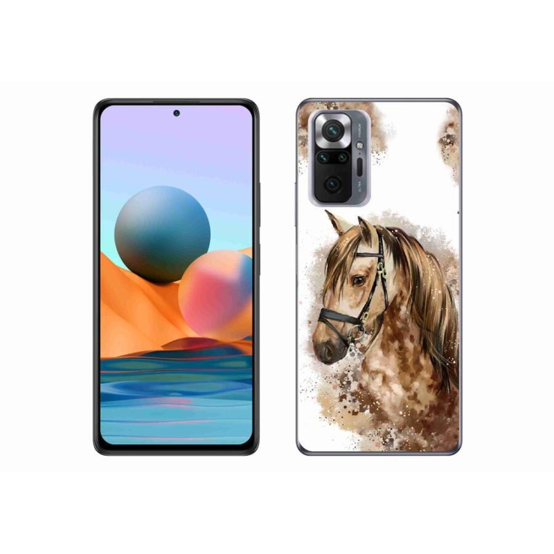 Gelový kryt mmCase na mobil Xiaomi Redmi Note 10 Pro - hnědý kreslený kůň
