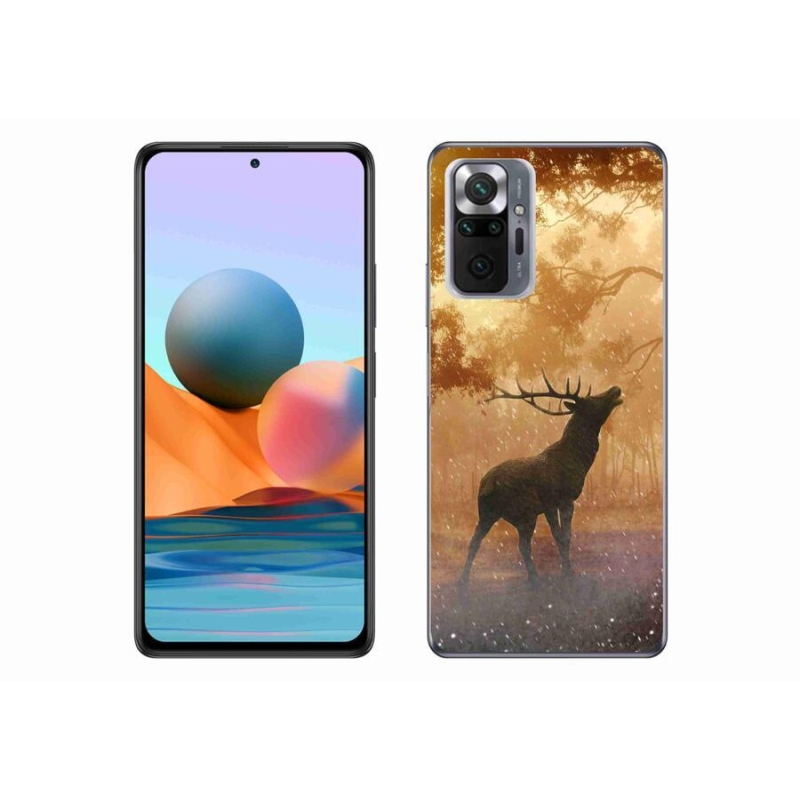 Gelový kryt mmCase na mobil Xiaomi Redmi Note 10 Pro - jelen v říji